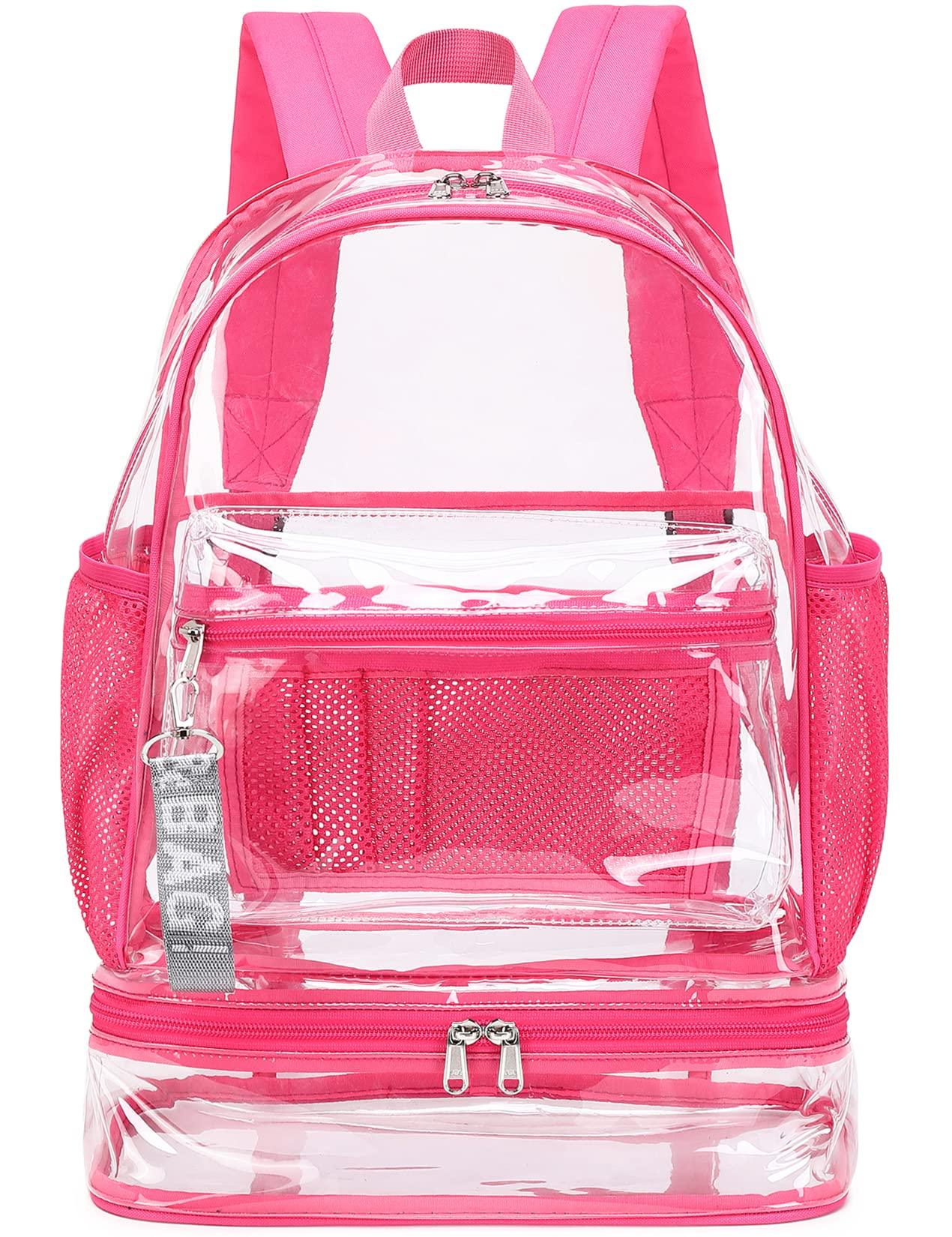 mygreen Clear Backpack with Bottom Compartment for Lunch Box